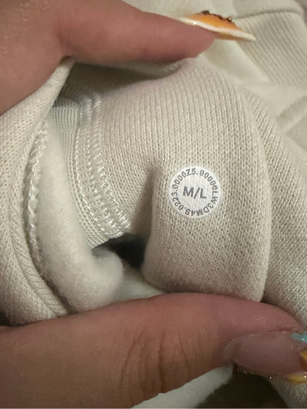 NWOT lululemon cream half zip scuba hoodie - Picture 4 of 6